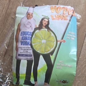 EraSpooky Vodka Bottle and Lime Couple's Tunic Costume